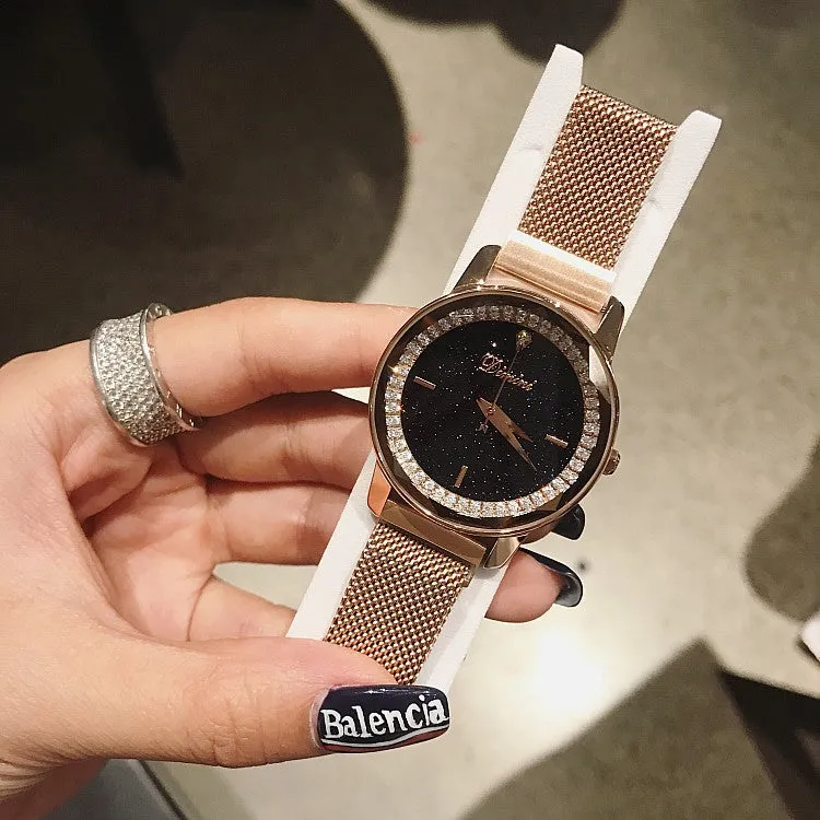 Magnetic Buckle Stainless Steel Women's Watch