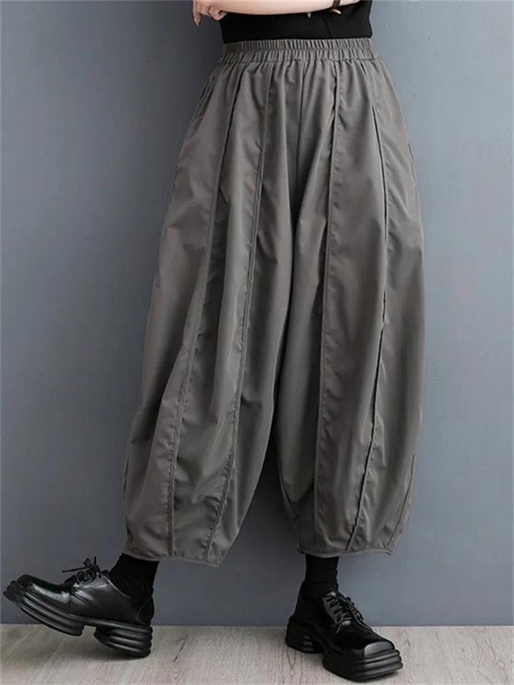 Stylish High-Rise Oversized Pleated Harem Pants for Women