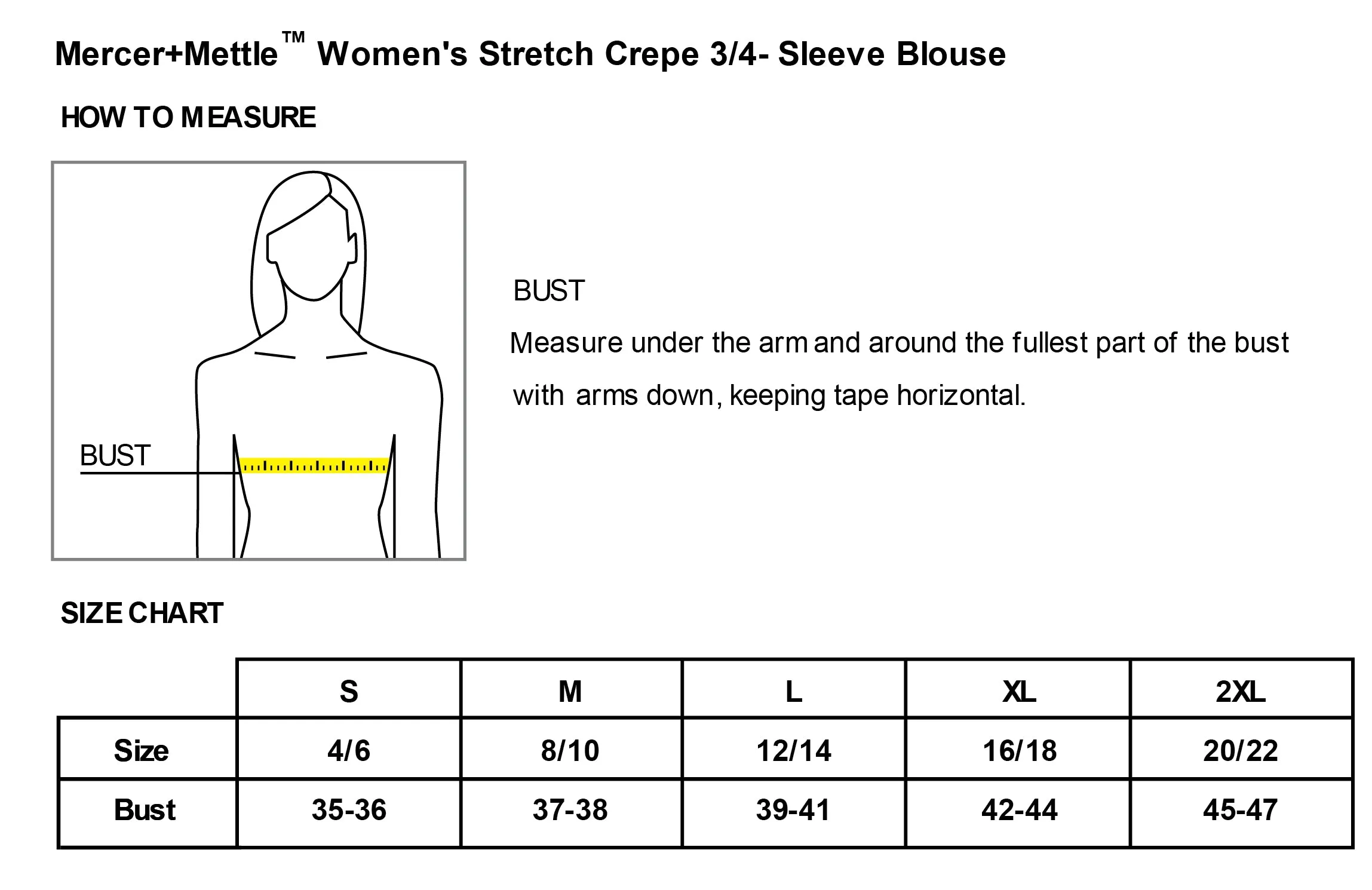The Citadel, C Star, Class Reunion 1989, Mercer Mettle™ Women's Stretch Crepe 3/4-Sleeve Blouse