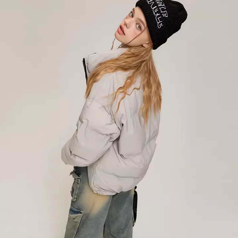 Women's American Contrast Color Reversible Coat